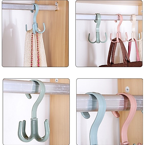 Móc treo đồ bằng nhựa có 4 chấu ( 4 nhánh) tiện lợi - Ảnh 5