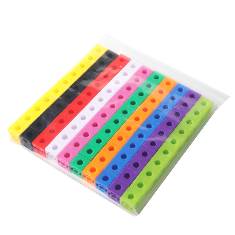 Bộ đồ chơi xếp hình 100 viên vuông lắp ráp 2x2x2cm - Ảnh 4