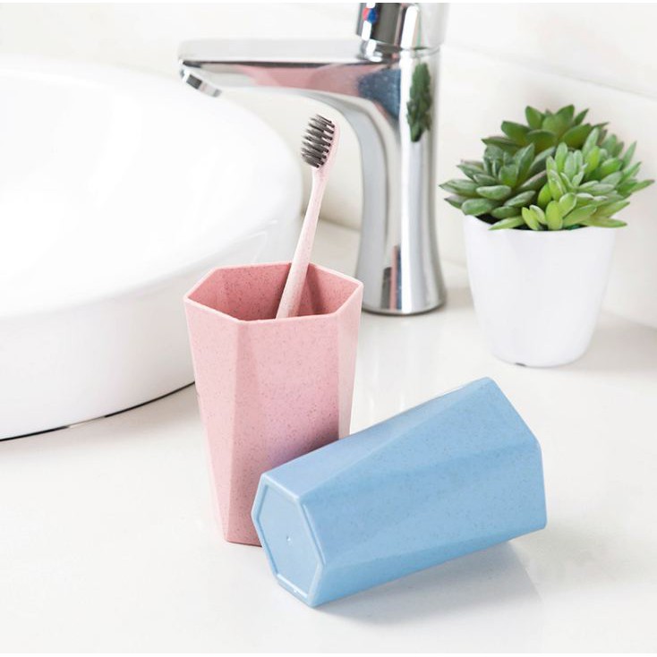 Cốc lúa mạch đánh răng, đựng bàn chải, uống nước, đựng bút...cạnh lục giác - Ảnh 7