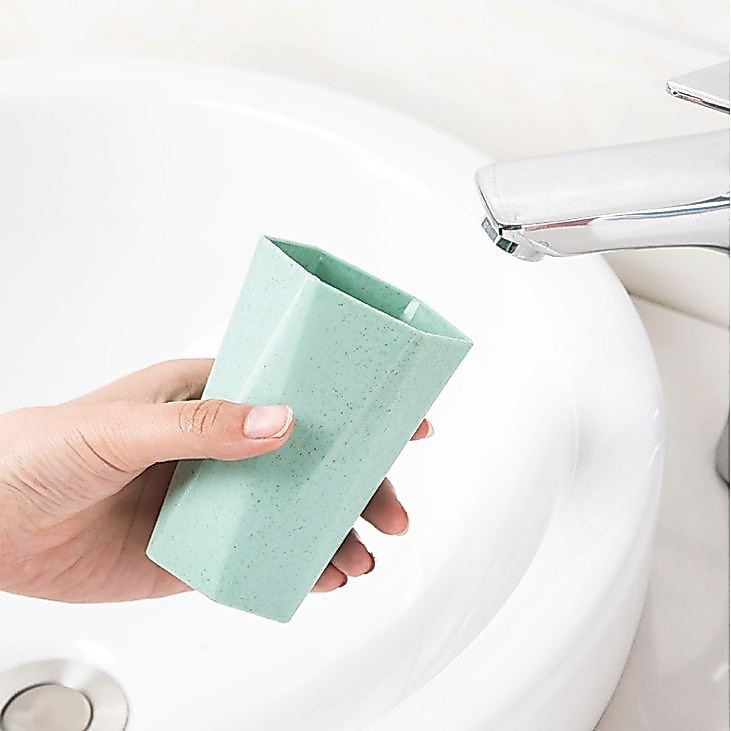 Cốc lúa mạch đánh răng, đựng bàn chải, uống nước, đựng bút...cạnh lục giác - Ảnh 8