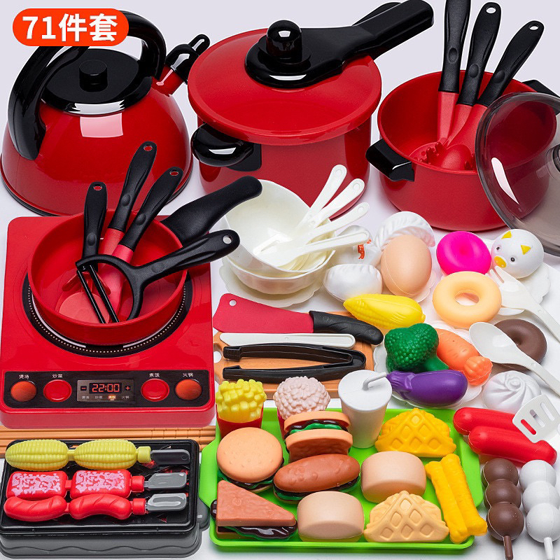Bộ đồ chơi nấu ăn nhà bếp mini, đồ chơi cắt hoa quả của trẻ em bằng nhựa cho bé chơi đồ hàng. - Ảnh 8