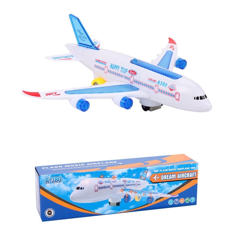 Máy Bay Đồ Chơi Chạy Pin Có Đèn Led Và Âm Thanh - Ảnh 3