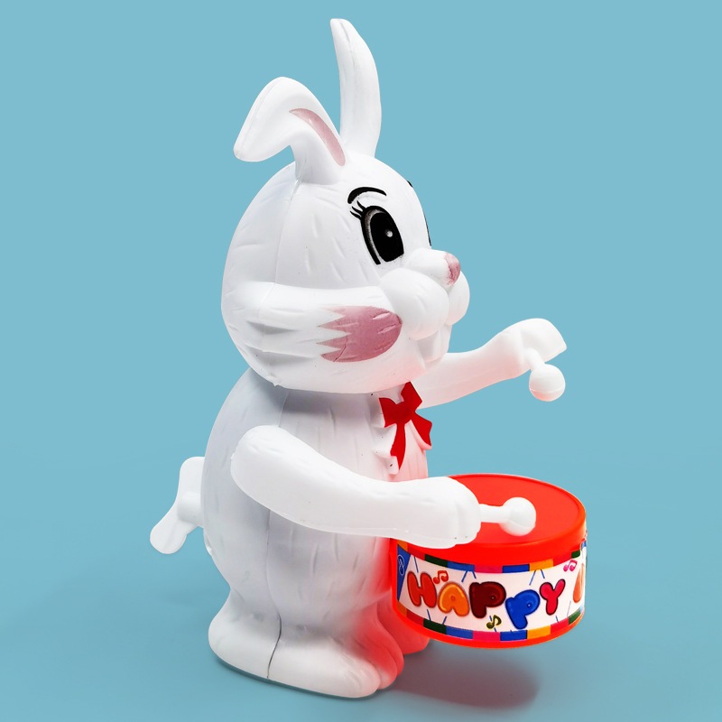 Đồ chơi chú thỏ đánh trống lên dây cót dễ thương cho bé. - Ảnh 2