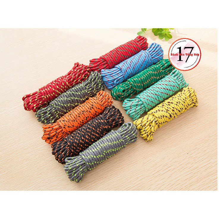 Dây dù paracord đa năng nhiều lõi dài 10m, dày 4mm, dây dù sinh tồn, cắm trại.... - Ảnh 3