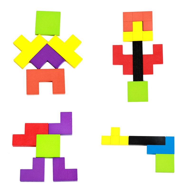 Bảng ghép gỗ, Bảng ghép hình gạch Tetris size đại, ghép gạch thông minh đồ chơi phát triển trí tuệ cho bé, Đồ Chơi Ghép - Ảnh 3