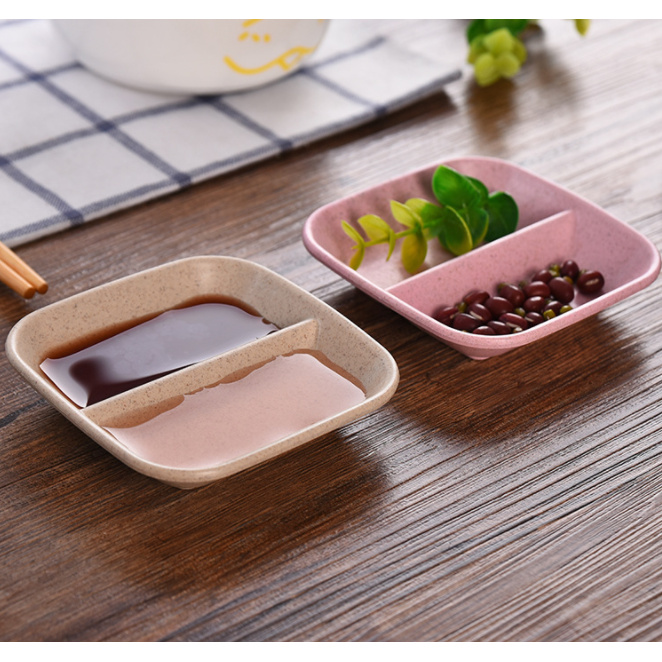 Đĩa Đựng Gia Vị 2 Ngăn Làm Bằng Lúa Mạch Cao Cấp - Ảnh 2