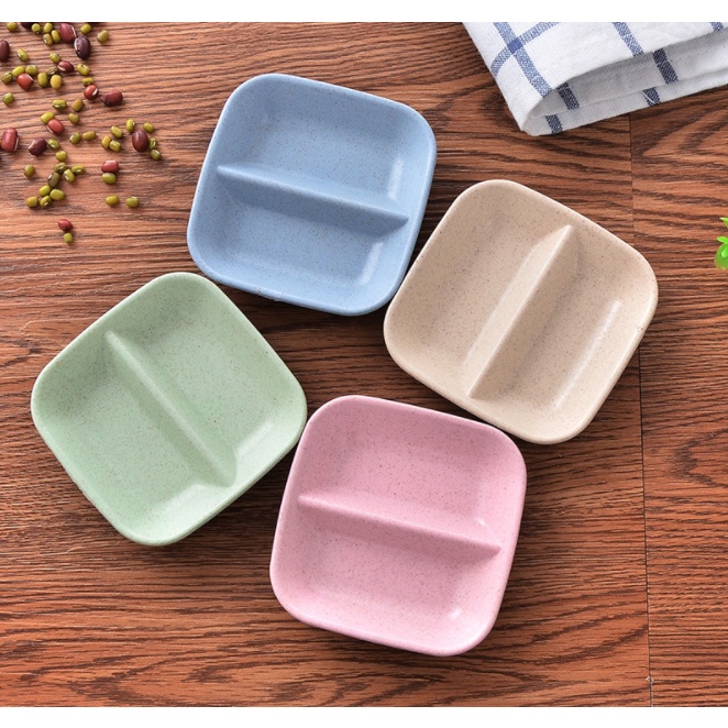 Đĩa Đựng Gia Vị 2 Ngăn Làm Bằng Lúa Mạch Cao Cấp - Ảnh 5