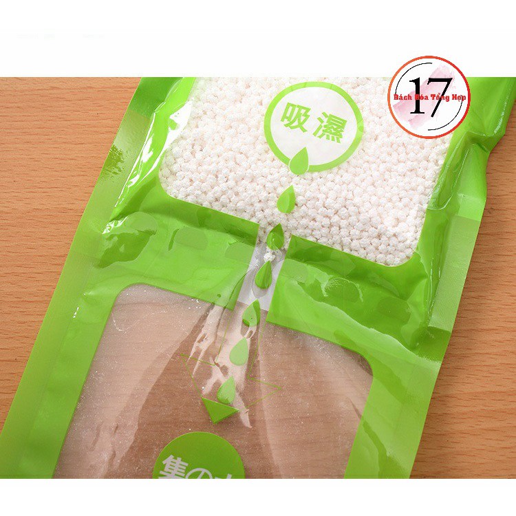 Túi hút ẩm tủ quần áo, tủ giày, tủ thuốc chống ẩm mốc 2 ngăn dạng hạt - Ảnh 3