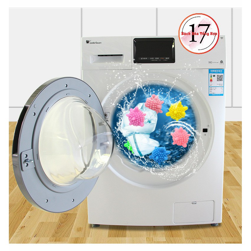 5 Quả Bóng giặt là thẳng quần áo, làm sạch vết bẩn, bóng giặt cầu gai sinh học an toàn cho da - Ảnh 3