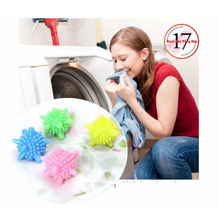 5 Quả Bóng giặt là thẳng quần áo, làm sạch vết bẩn, bóng giặt cầu gai sinh học an toàn cho da - Ảnh 5