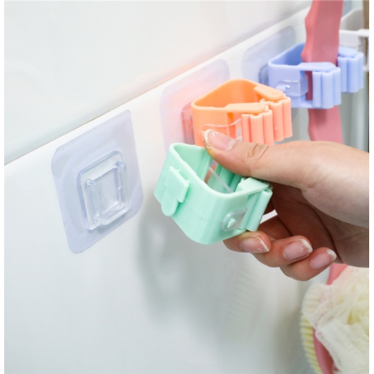 Kẹp Giữ Cây Lau Nhà, Móc Treo Chổi Đa Năng Nhà Tắm, Nhà Vệ Sinh - Ảnh 4