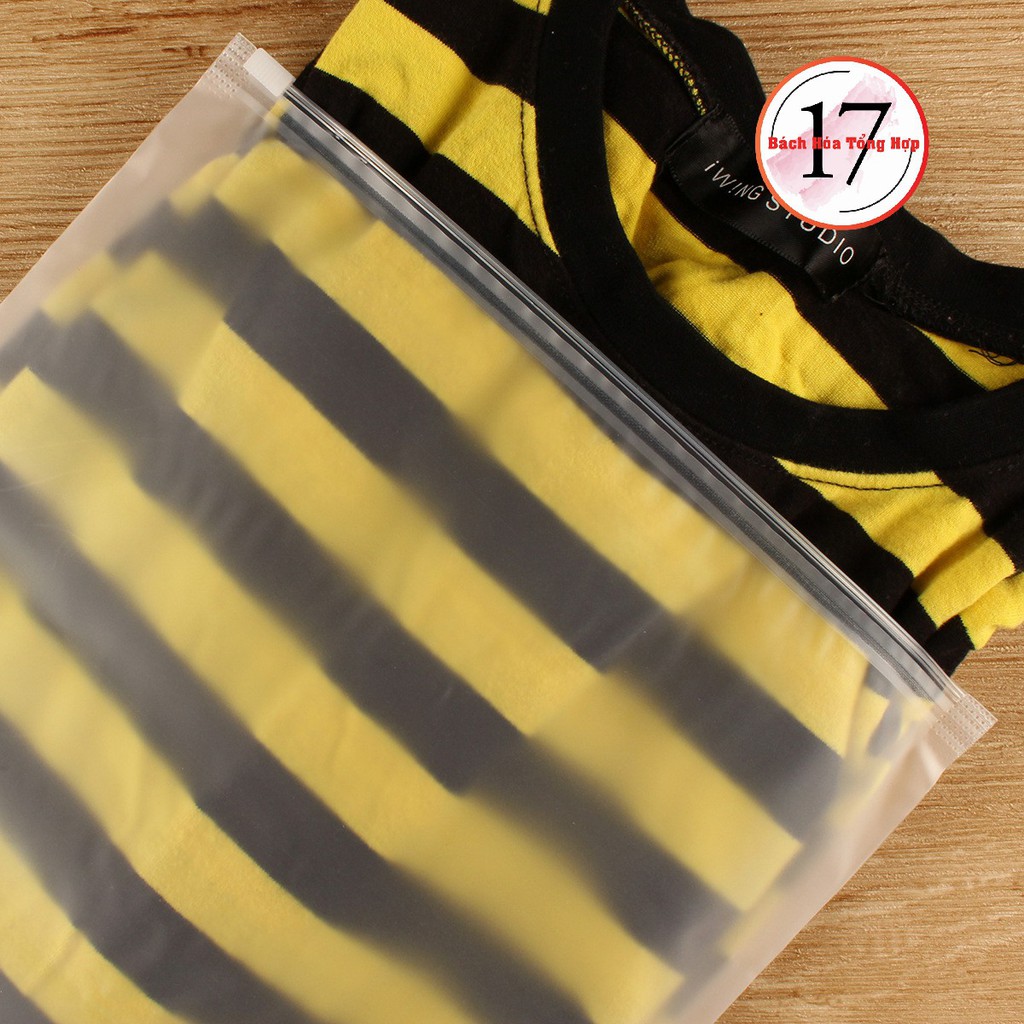 Túi zip lụa mờ có khóa kéo đủ Size đựng quần áo, giày dép, bảo quản đồ đạc chống nước, mùi tàu xe... - Ảnh 4