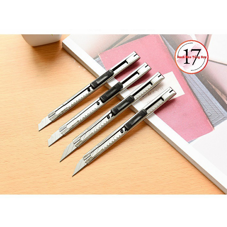 Combo Dao rọc giấy inox Mini (dao dọc giấy nhỏ gọn) tiện ích - Ảnh 2