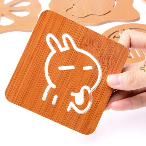 Đĩa Gỗ Lót Bát Đĩa, Lót Cốc Cách Nhiệt, Chống Trơn Trượt - Ảnh 4