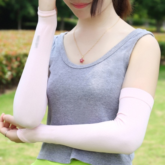 Găng Tay Lụa Chống Nắng Hàn Quốc Xỏ Ngón Đủ Màu, Loại Dày Dặn Ngăn Tia UV - Ảnh 2