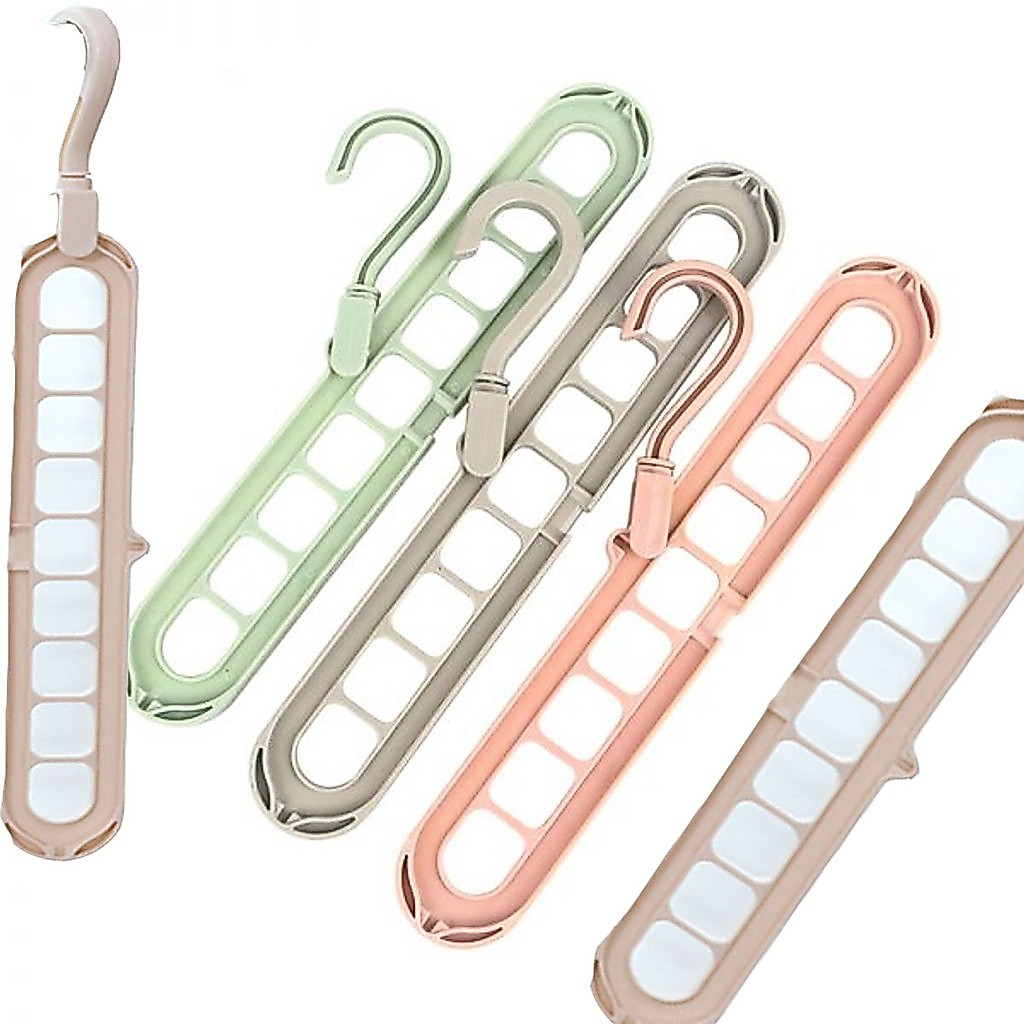 Móc Treo Quần Áo Đa Năng 9 Lỗ Có Thể Gấp Gọn Rất Tiện Lợi - Ảnh 2